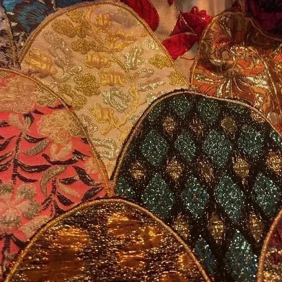 DOLCE & GABBANA JACQUARD PATCHWORK A-LINE MINI SKIRT 38 XS 2 0 MULTICOLOR $1490 - Picture 14 of 16